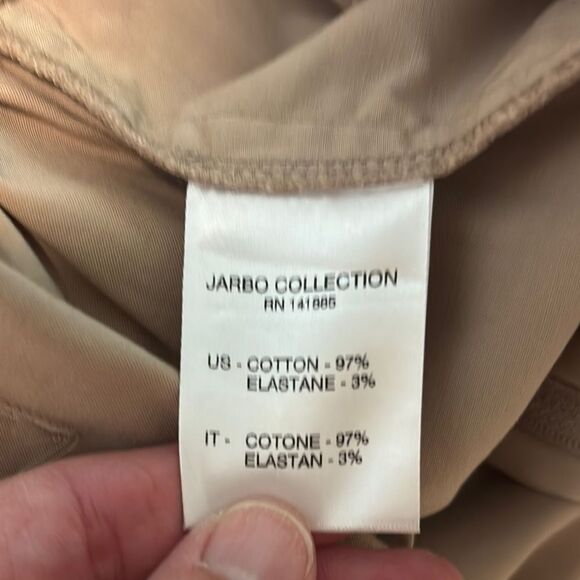 Jarbo Women’s Cotton Tan Wide Leg Trouser Pants 42 XL 14 - Picture 5 of 6